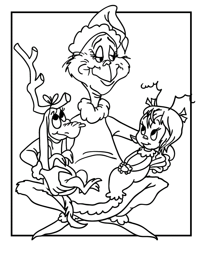 Plansa de colorat cu Grinch 13 5
